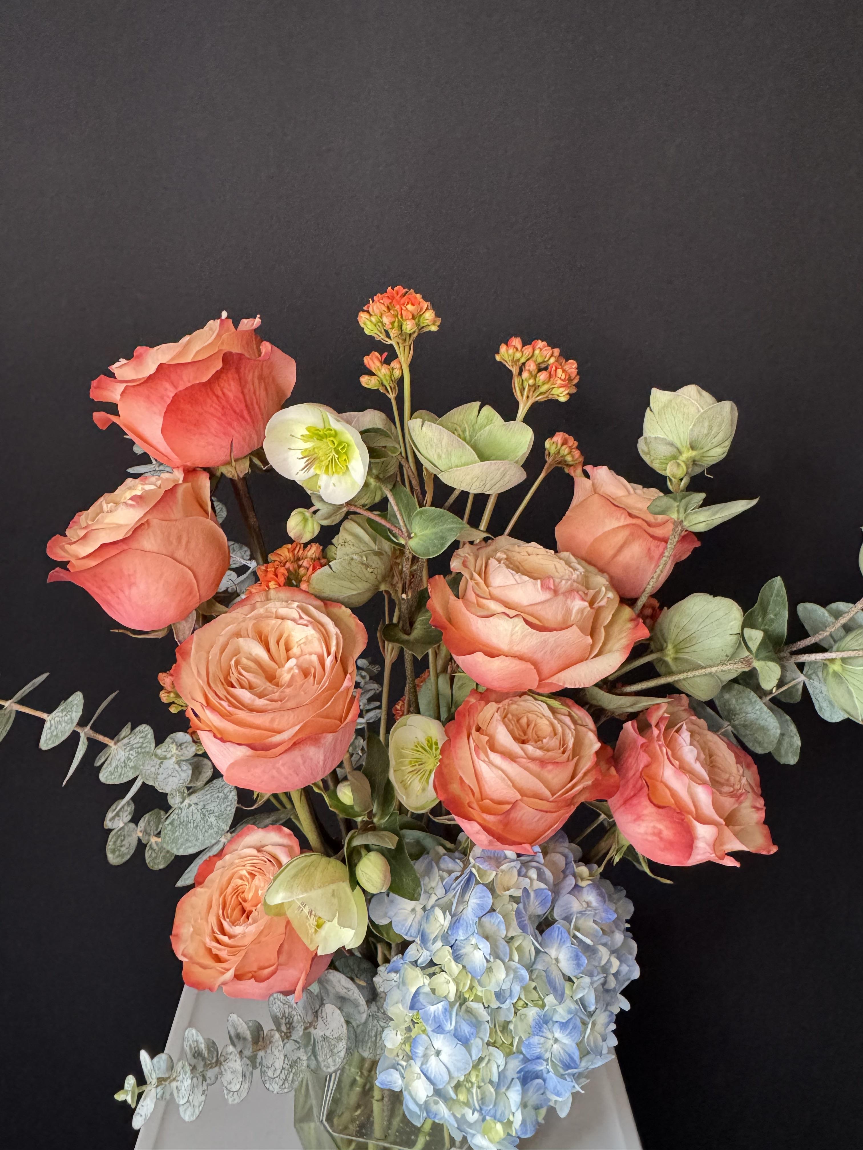 Peach and Blue Harmony